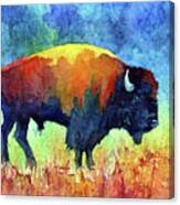 American Buffalo Ii-pastel Colors Canvas Print