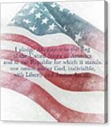 American Flag Textured 2 #pledgeofallegiance Canvas Print