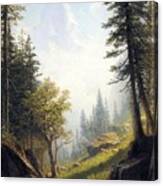 Among The Bernese Alps By Albert Bierstadt Canvas Print