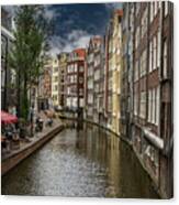 Amsterdam Side Canal Canvas Print