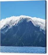An Alaska Mountain Cloud Hug Canvas Print
