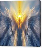 An Angel Of The Lord Appeared To Them  -  Angel In A Mirrored Cloudscape Canvas Print