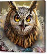 An Owl Who Likes Cannabis Canvas Print