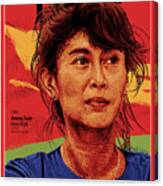 Anna San Suu Kyi, 1990 Canvas Print