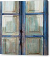 Antique Blue Door Canvas Print