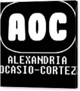Aoc Alexandria Ocasio Cortez Canvas Print