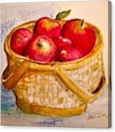 Apple Basket Canvas Print