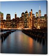 Apple Empire - Lower Manhattan Skyline. New York City Canvas Print