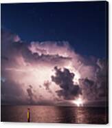 Lightning Over Aransas Bay Canvas Print