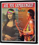 Mona Lisa And Jimi Hendrix - Are You Experienced?  Mixed Media Record Album Covers Pop Art Collage Canvas Print
