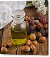 Argan Oil With Fruits Canvas Print