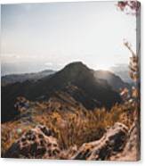 Pico Ruivo, Madeira. Arid Land Under A Blinding Sun Canvas Print