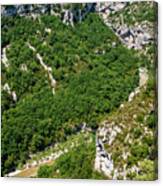 Ariel Vies Of Gorge Du Verdon Canvas Print