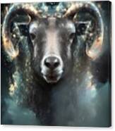 Aries And Stars Canvas Print