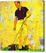 Arnold Palmer Legend In Yellow Canvas Print