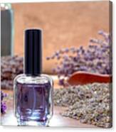 Aromatherapy Perfume Bottle And Lavender Flowers Canvas Print
