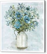Arrayed In Blue 2 Canvas Print