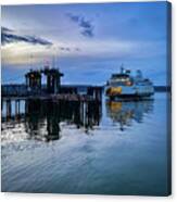 Arriving Of Ferry Canvas Print