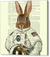 Astronaut Rabbit In Space Canvas Print