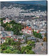 Athens, As Viewed From The Acropolis Canvas Print