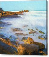 Atlantic Coast Seascape, Cornwall, Uk Canvas Print