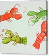 Atlantic Lobsters Canvas Print