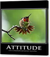 Attitude Inspirational Motivational Poster Art Canvas Print
