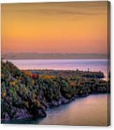 Au Sable Sunset On Lake Superior Canvas Print