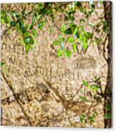 Autograph Rock In Oklahoma Panhandle 2 Canvas Print