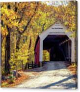 Autumn At Cox Ford Covered Bridge Canvas Print