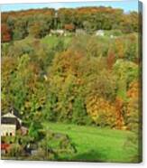 Autumn Colour In Calderdale, Yorkshire. Canvas Print