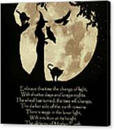 Autumn Equinox Mabon Pagan Wicca Blessing With Witch And Magical Animals Canvas Print