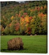 Autumn Hay Harvest Canvas Print