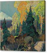 Autumn Hillside, 1920 Canvas Print