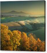 Autumn Sunset In Crete Senesi Canvas Print
