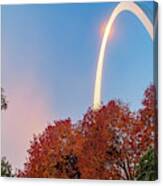 Autumn Landscape Surrounding The Saint Louis Gateway Arch - Panoramic Format Canvas Print
