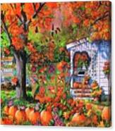 Autumn Patchwork Quilt Canvas Print
