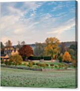 Autumn Sunrise Over Upper Slaughter Manor Cotswolds Canvas Print