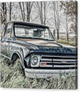 Awaiting The Final Roadtrip - 1967 Chevy Pickup In Benson County Nd Canvas Print
