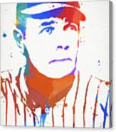 Babe Ruth Color Splash Canvas Print