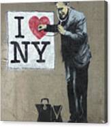 Banksy Loves Ny Canvas Print
