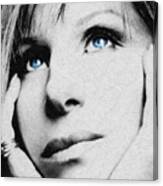 Barbra Streisand Blue Eyes Canvas Print