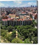 Barcelona Cityscape_view From Sagrada Familia 01 Canvas Print