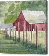 Barn, View #2, On Holly Drive Canvas Print