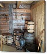 Barrels At Fort Edmonton Canvas Print