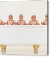 Bathtub Babies Canvas Print