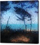 Beach Pines In The Breeze Canvas Print