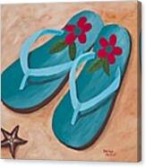 Beach Sandals 2 Canvas Print