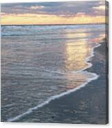 Beach Sunset Along The Crystal Coast Of North Carolina Canvas Print