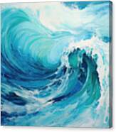 Beach Waves Art Canvas Print